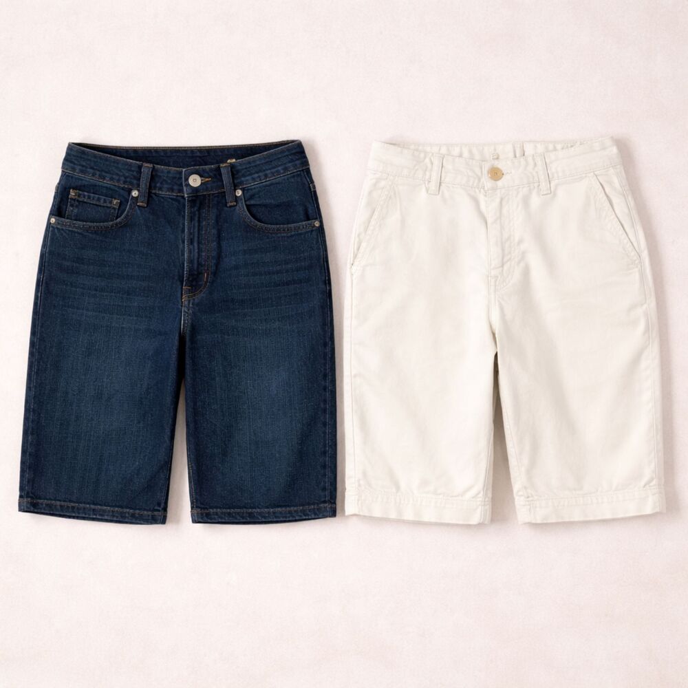 Womens Shorts Lot Size 14 CJ Banks White & Vera Wang Denim Stretch